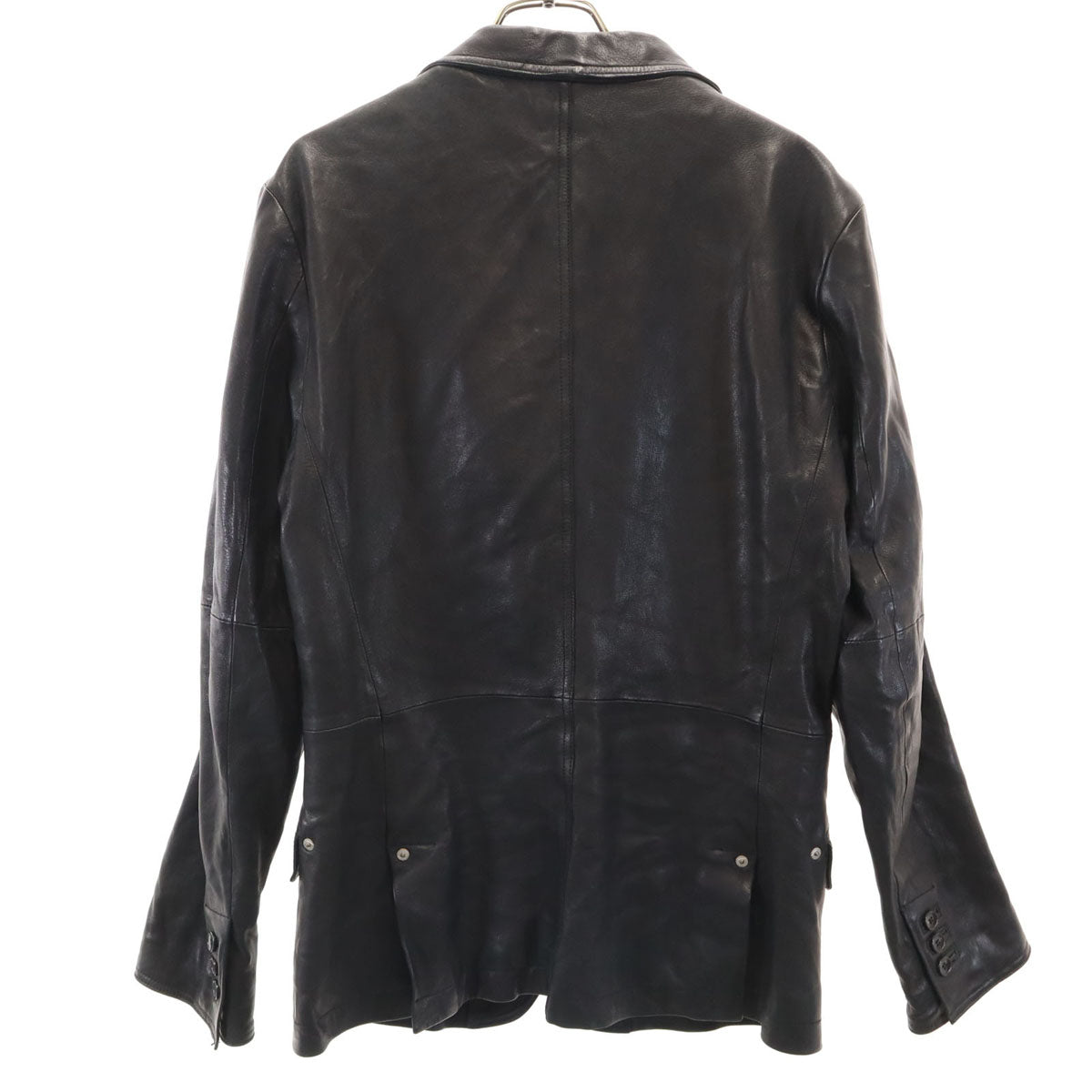 COMME CA DU MODE MEN コムサデモードメン 羊革レザー テーラードジャケット S ブラック メンズ