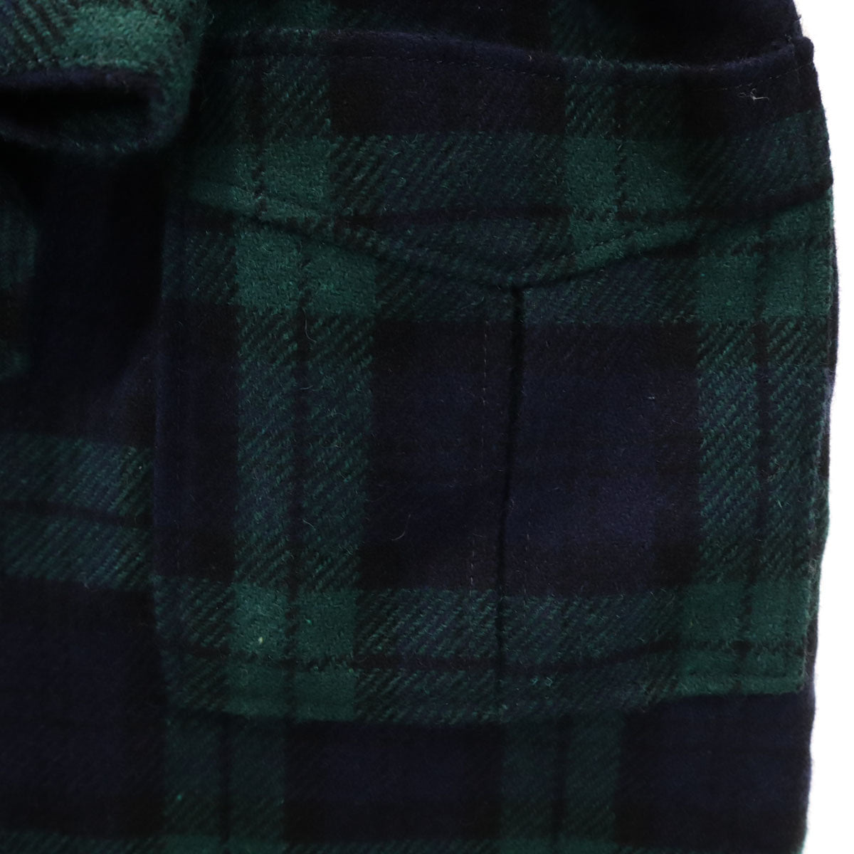 BEAMS BOY ビームスボーイ ブラックウォッチ チェック柄 ショールカラー ウールコート ネイビー レディース