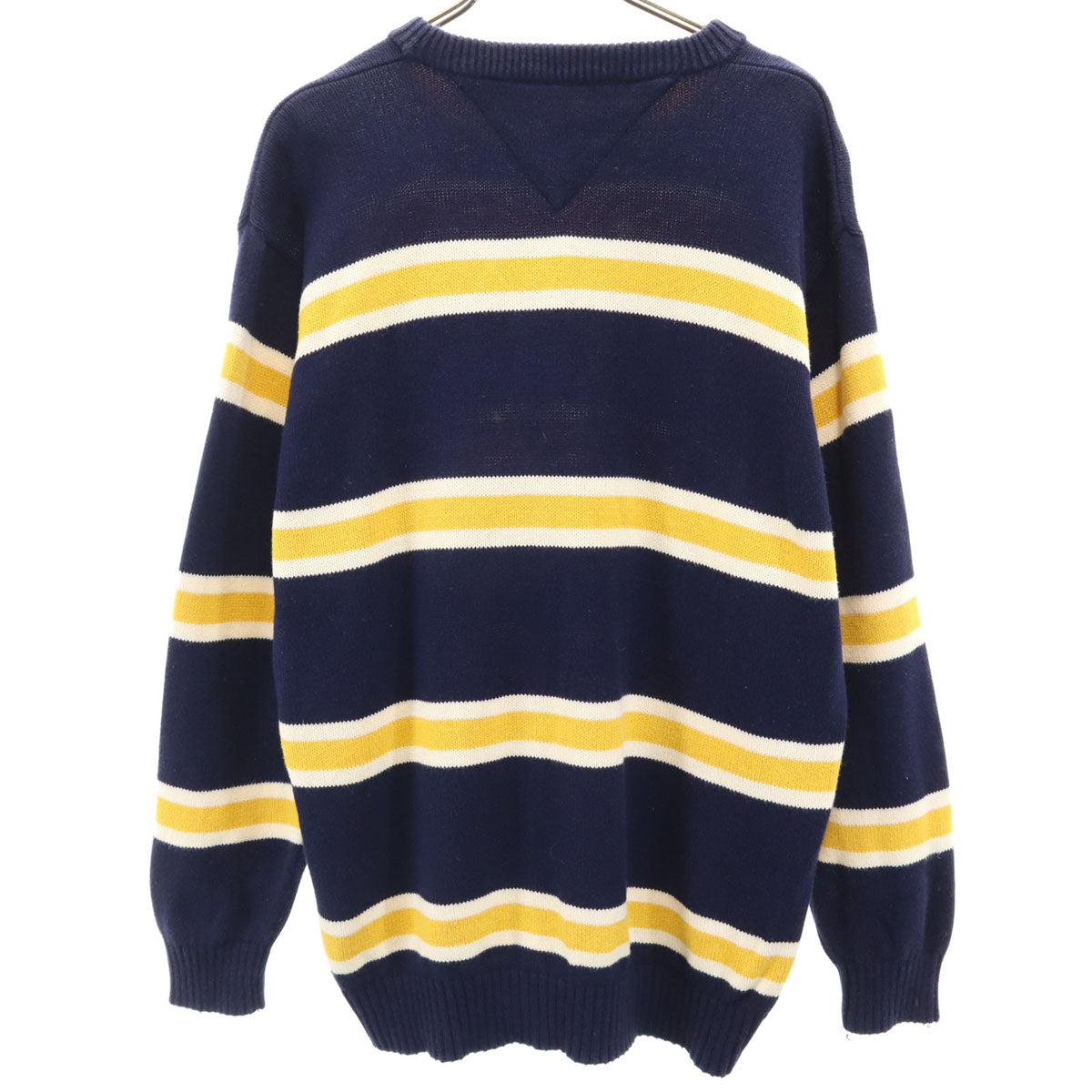 TOMMY HILFIGER トミーヒルフィガー 90s オールド ボーダー 長袖 セーター M ネイビー ニット メンズ
