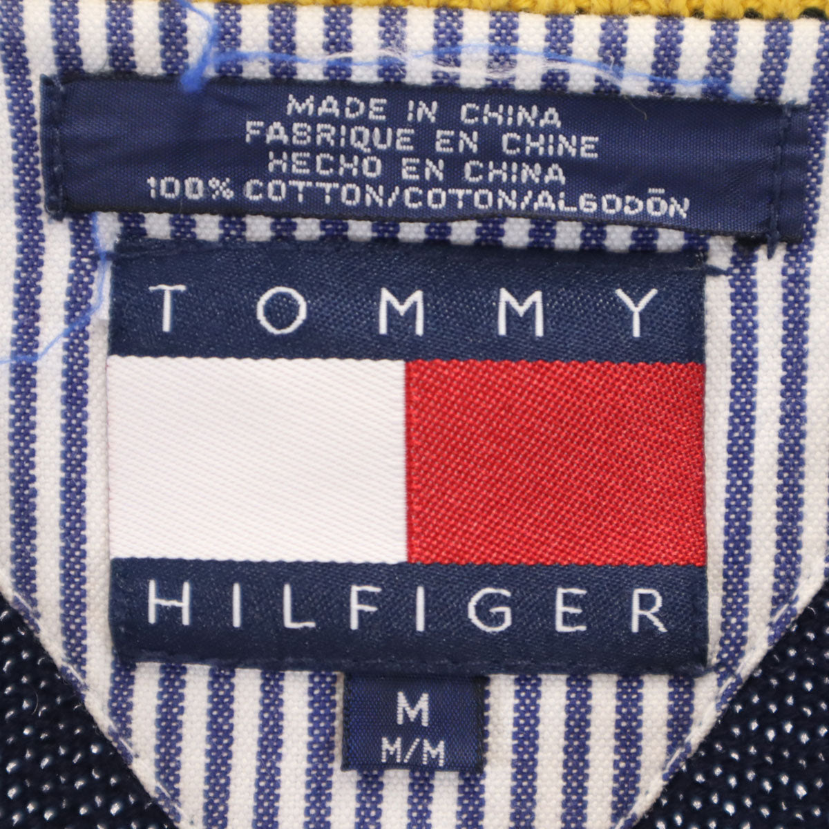 TOMMY HILFIGER トミーヒルフィガー 90s オールド ボーダー 長袖 セーター M ネイビー ニット メンズ