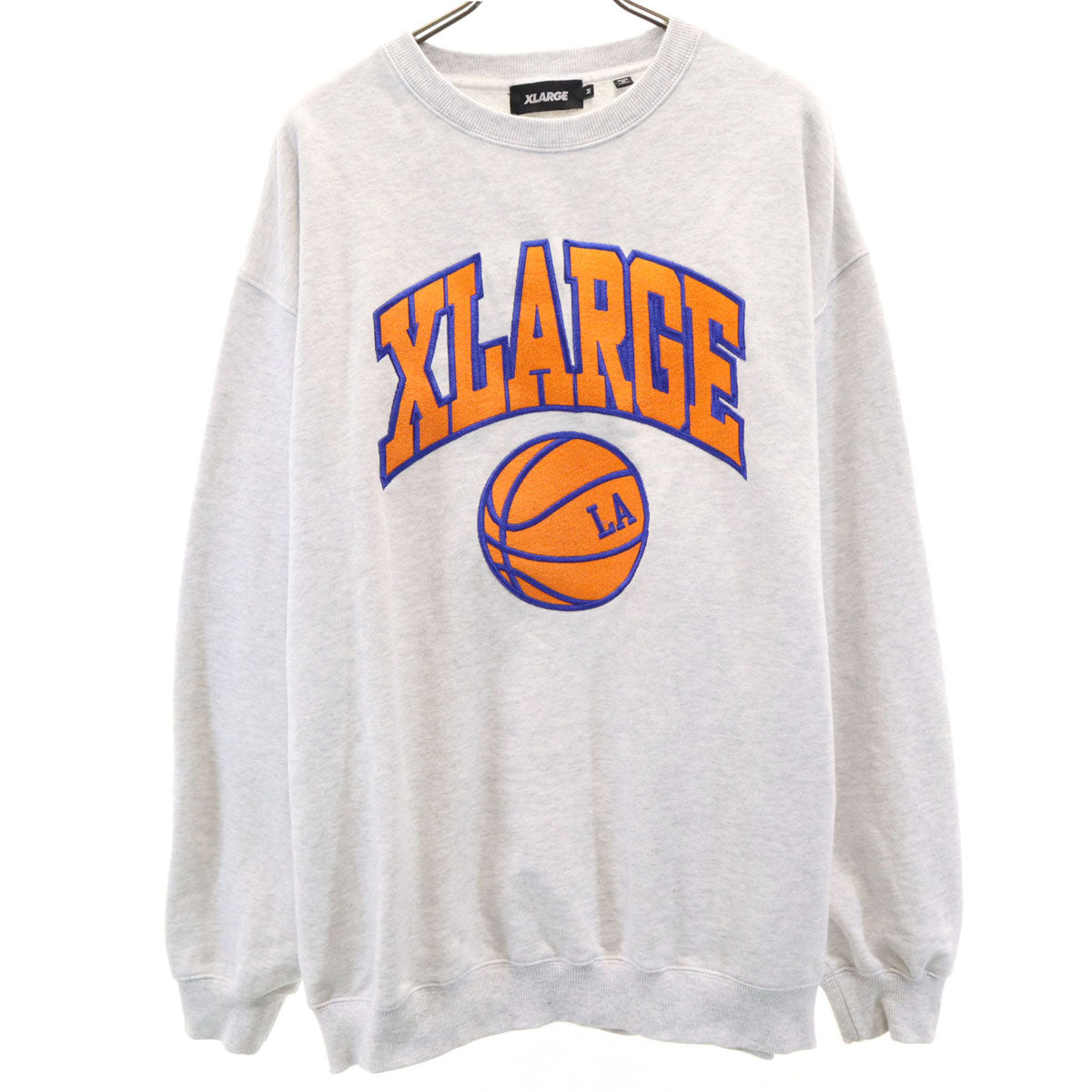 XLARGE エクストララージ 長袖 トレーナー M ライトグレー スウェット メンズ