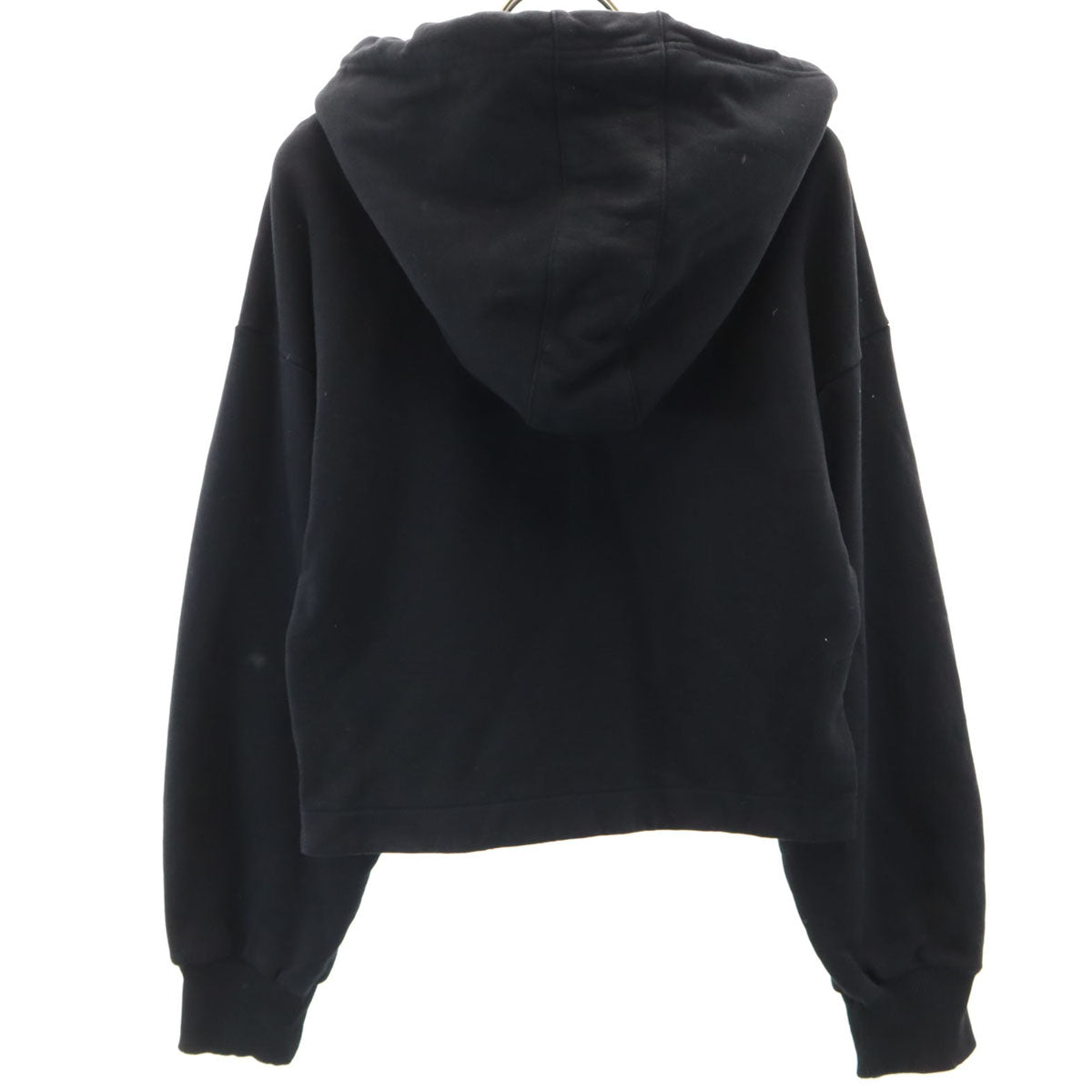 DIESEL ディーゼル 長袖 クロップド スウェットパーカー S ブラック レディース