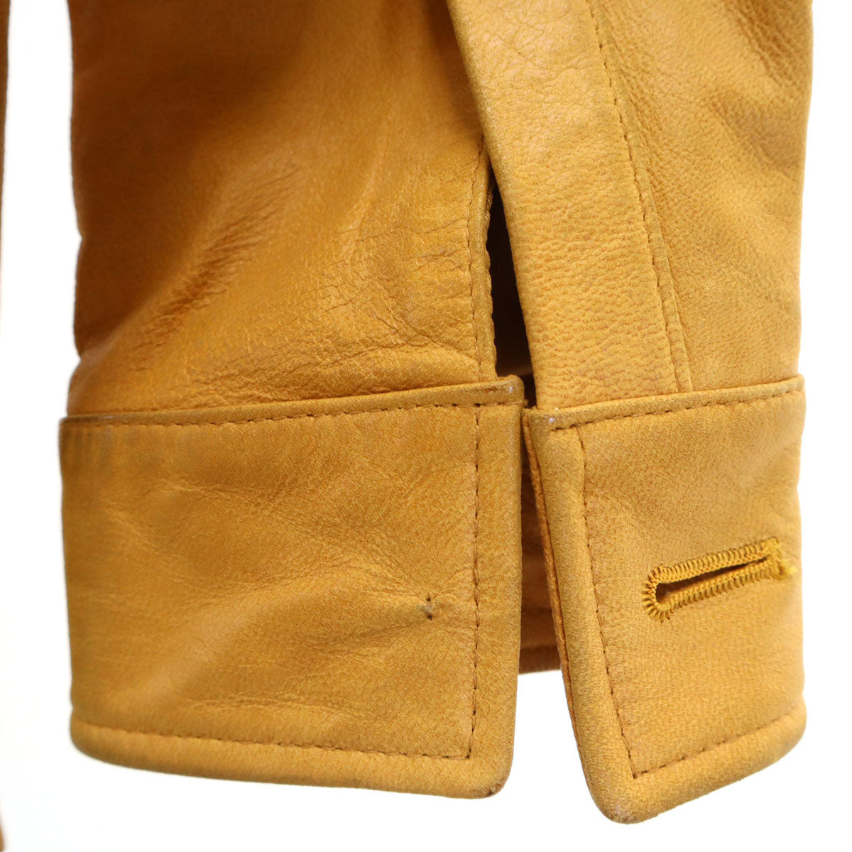 DKNY ディーケーエヌワイ レザージャケット P マスタード レディース