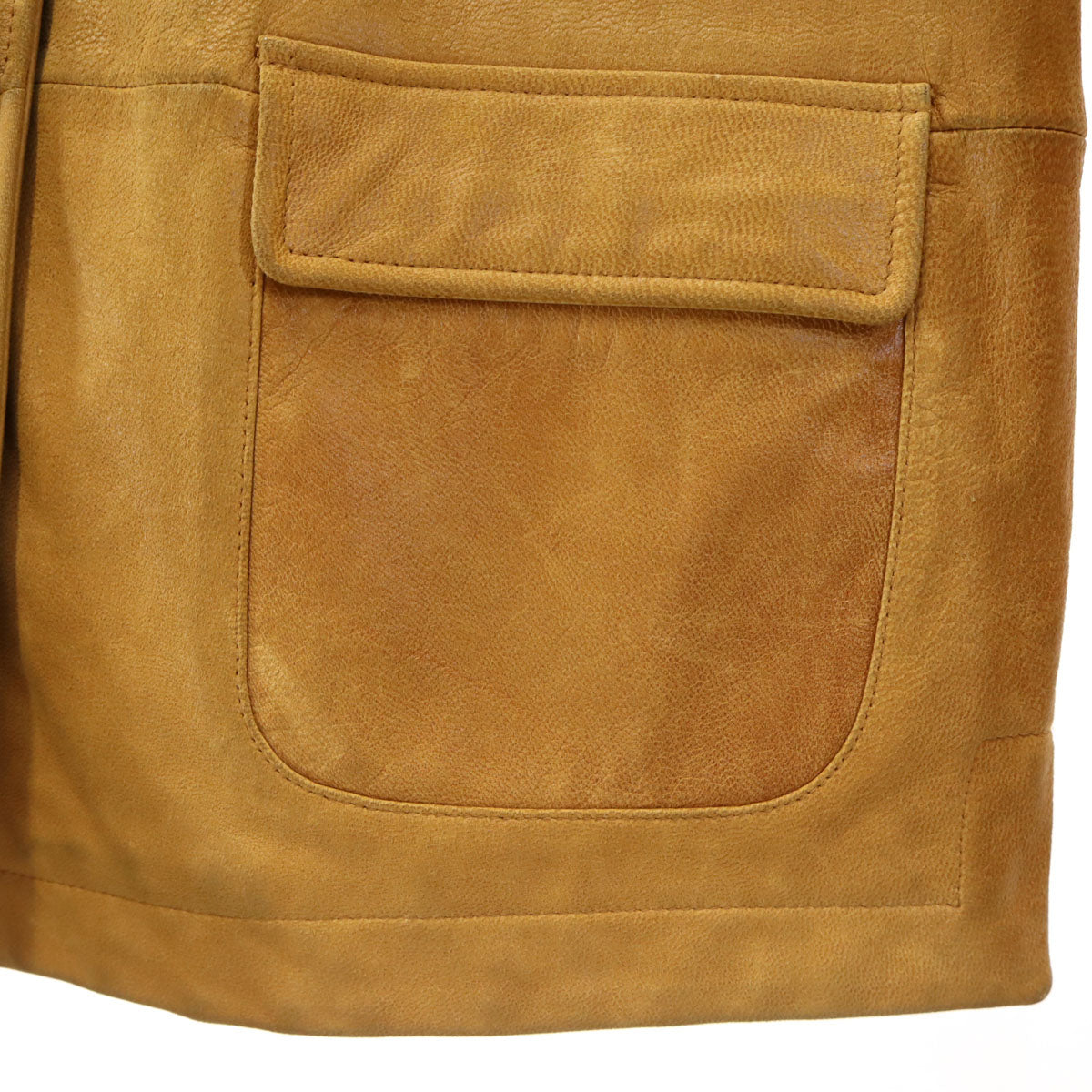 DKNY ディーケーエヌワイ レザージャケット P マスタード レディース