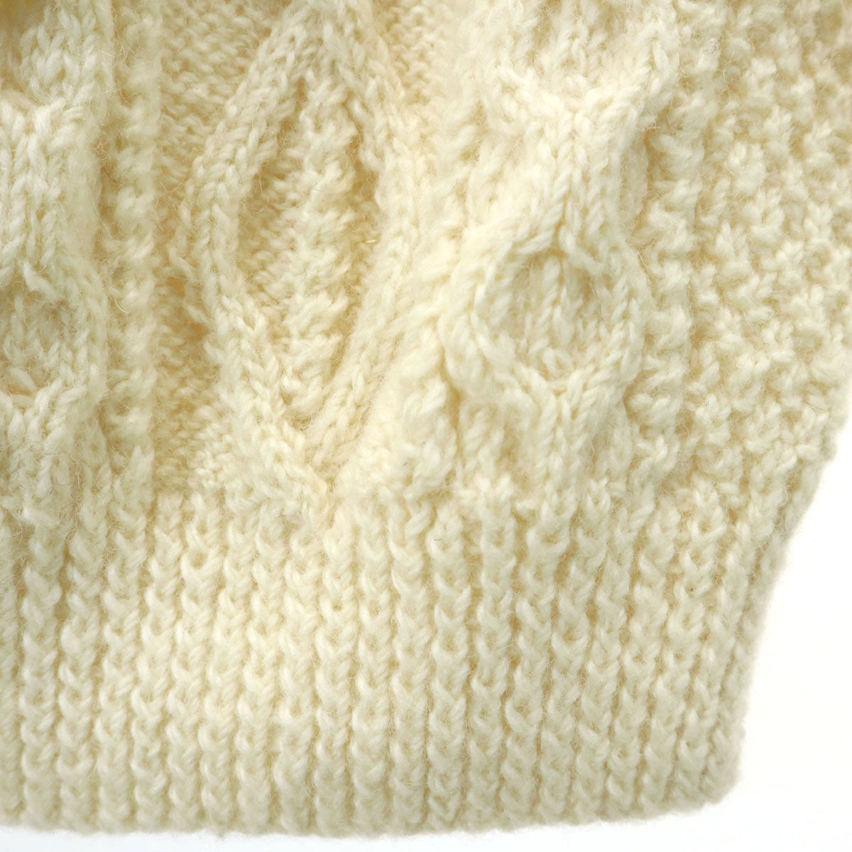 NEW ZEALAND HANDKNITS 長袖 ケーブル セーター オフホワイト ニット メンズ