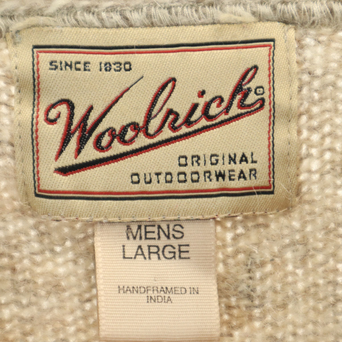 WOOLRICH ウールリッチ ウールブレンド 長袖 セーター L ベージュ系 ニット メンズ