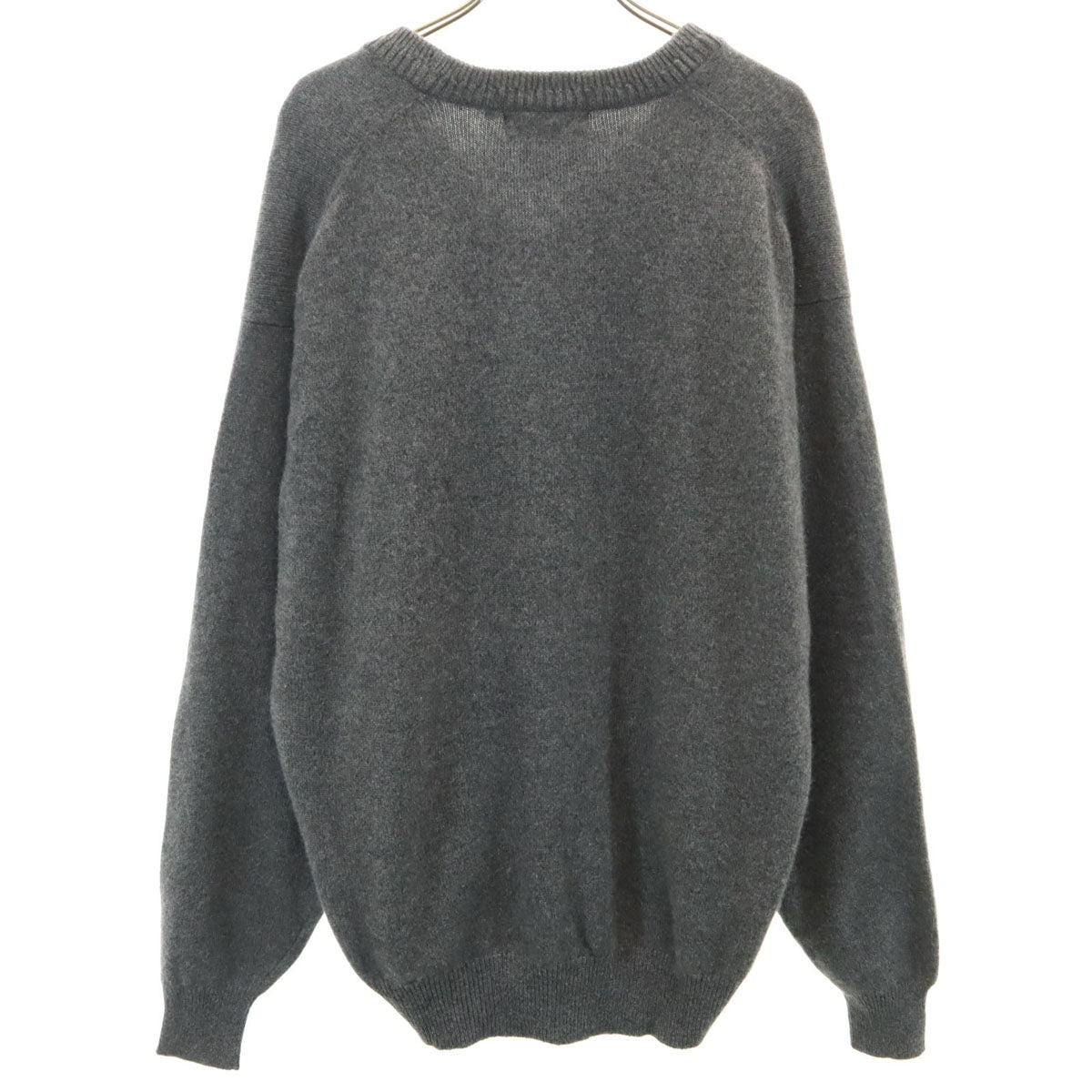 Hatton Court ハットンコート カシミヤ 長袖 Vネック セーター L グレー系 ニット メンズ