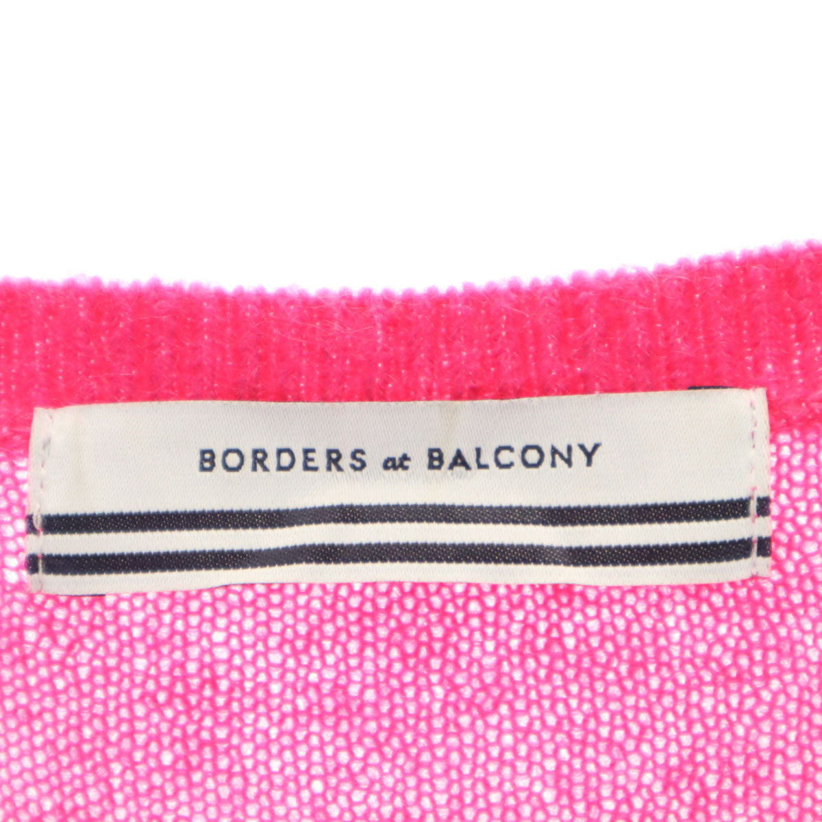 美品 BORDERS at BALCONY ボーダーズアットバルコニー 長袖 セーター 36 ピンク系 ニット レディース