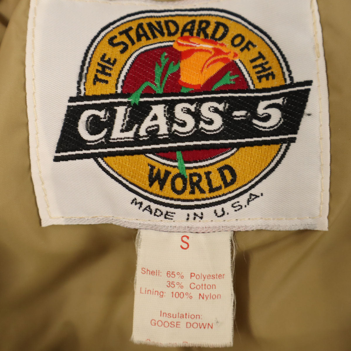 Class-5 クラスファイブ 80s USA製 ヴィンテージ ダウンベスト S レッド メンズ