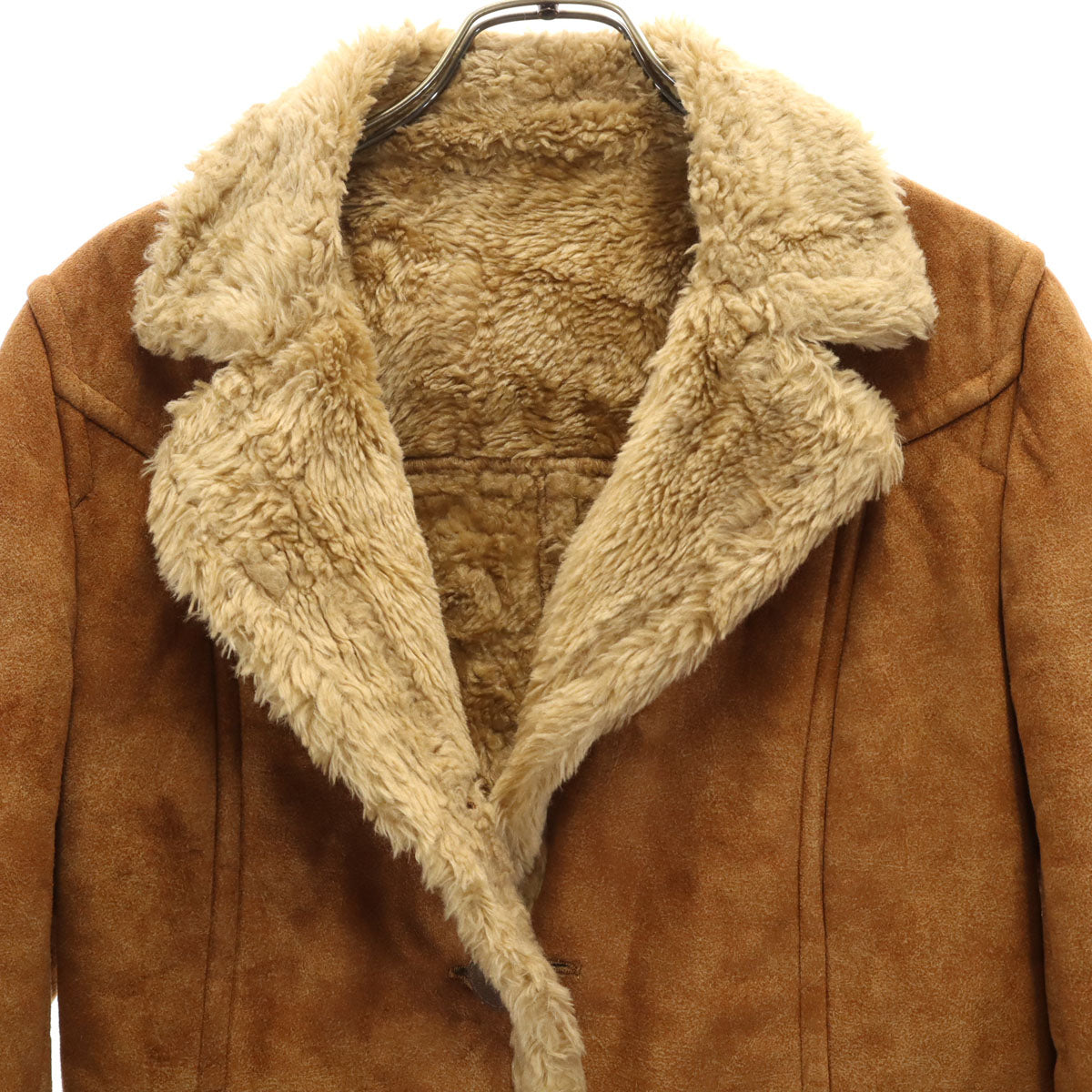 BURBERRY BLUE LABEL バーバリーブルーレーベル ムートンジャケット 40 キャメル 三陽商会 レディース