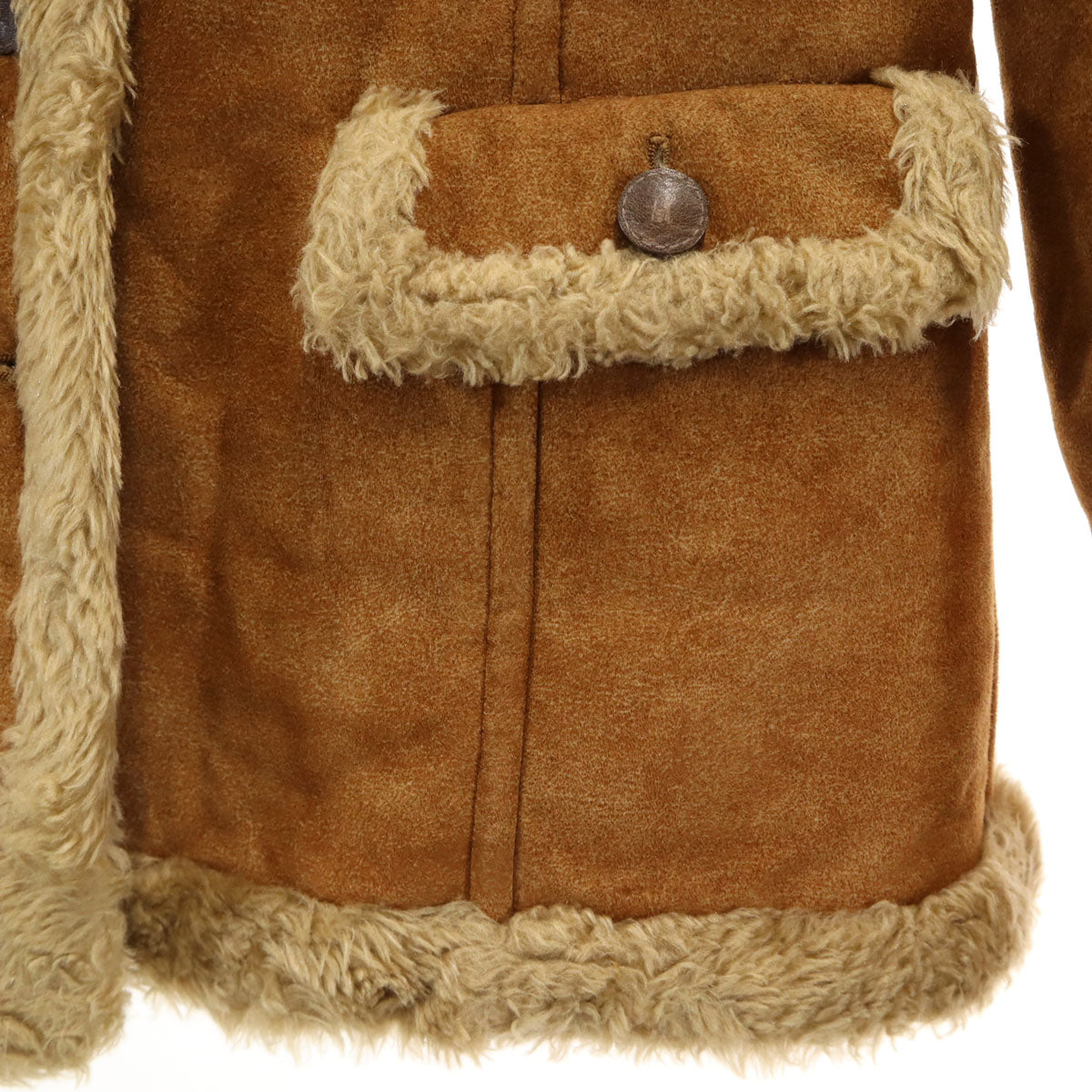 BURBERRY BLUE LABEL バーバリーブルーレーベル ムートンジャケット 40 キャメル 三陽商会 レディース