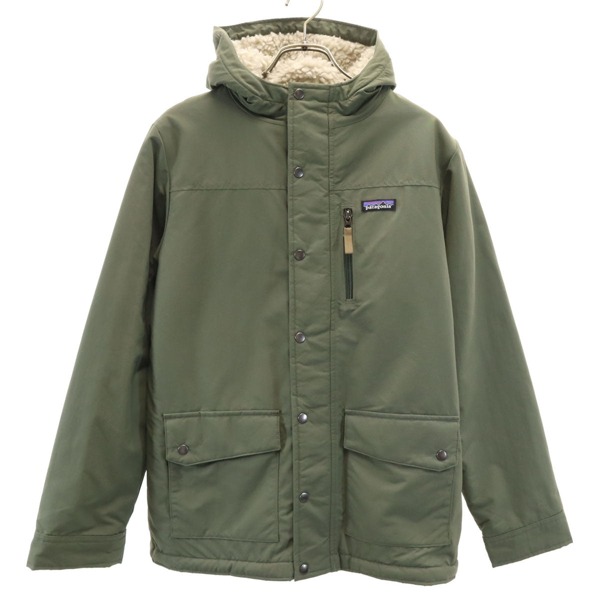 patagonia パタゴニア インファーノ ジャケット XL14 カーキ 68460 アウトドア 裏ボア キッズ
