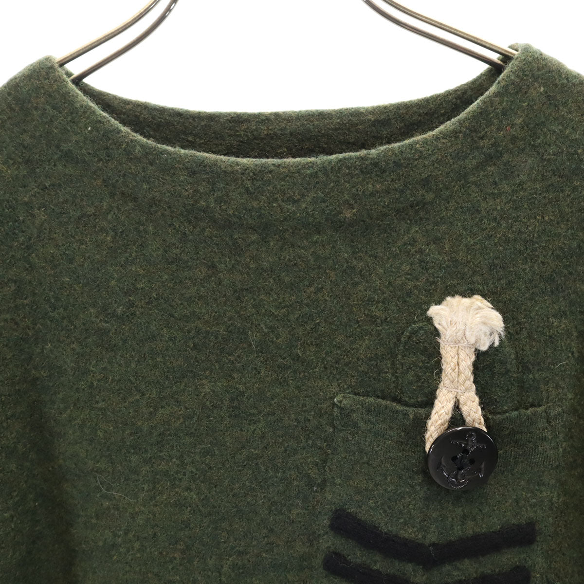 schott ショット 長袖 ニット M カーキ セーター メンズ