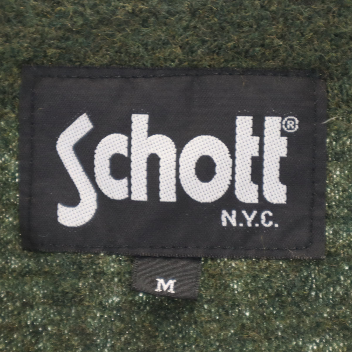 schott ショット 長袖 ニット M カーキ セーター メンズ