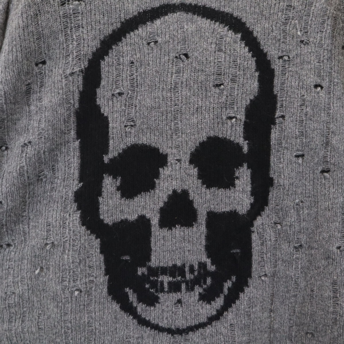 Lucien Pellat-Finet ルシアンペラフィネ イタリア製 バックスカル ニット ポンチョ グレー レディース