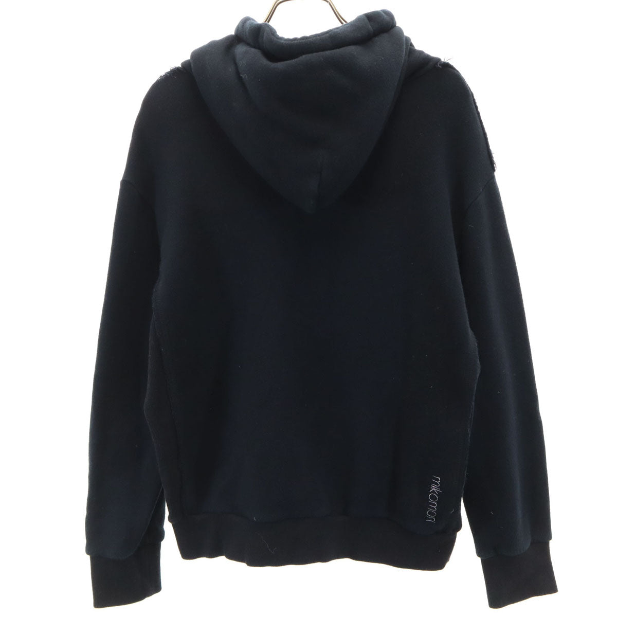 mikomori ミコモリ 日本製 長袖 スウェットパーカー F ブラック 裏起毛 レディース