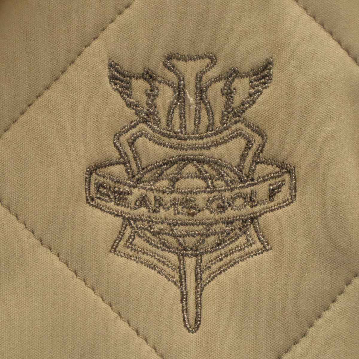 美品 BEAMS GOLF ビームスゴルフ キルティングジャケット S アッシュベージュ 中綿 メンズ