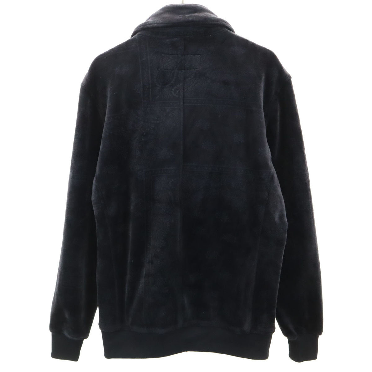 美品 AKM エイケイエム ペイズリ柄 ベロア ジャケット S ブラック メンズ