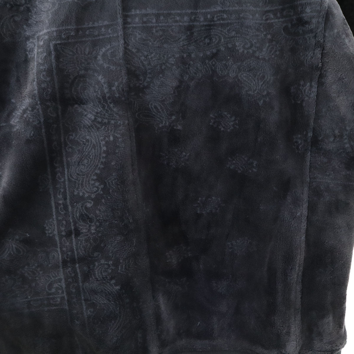 美品 AKM エイケイエム ペイズリ柄 ベロア ジャケット S ブラック メンズ