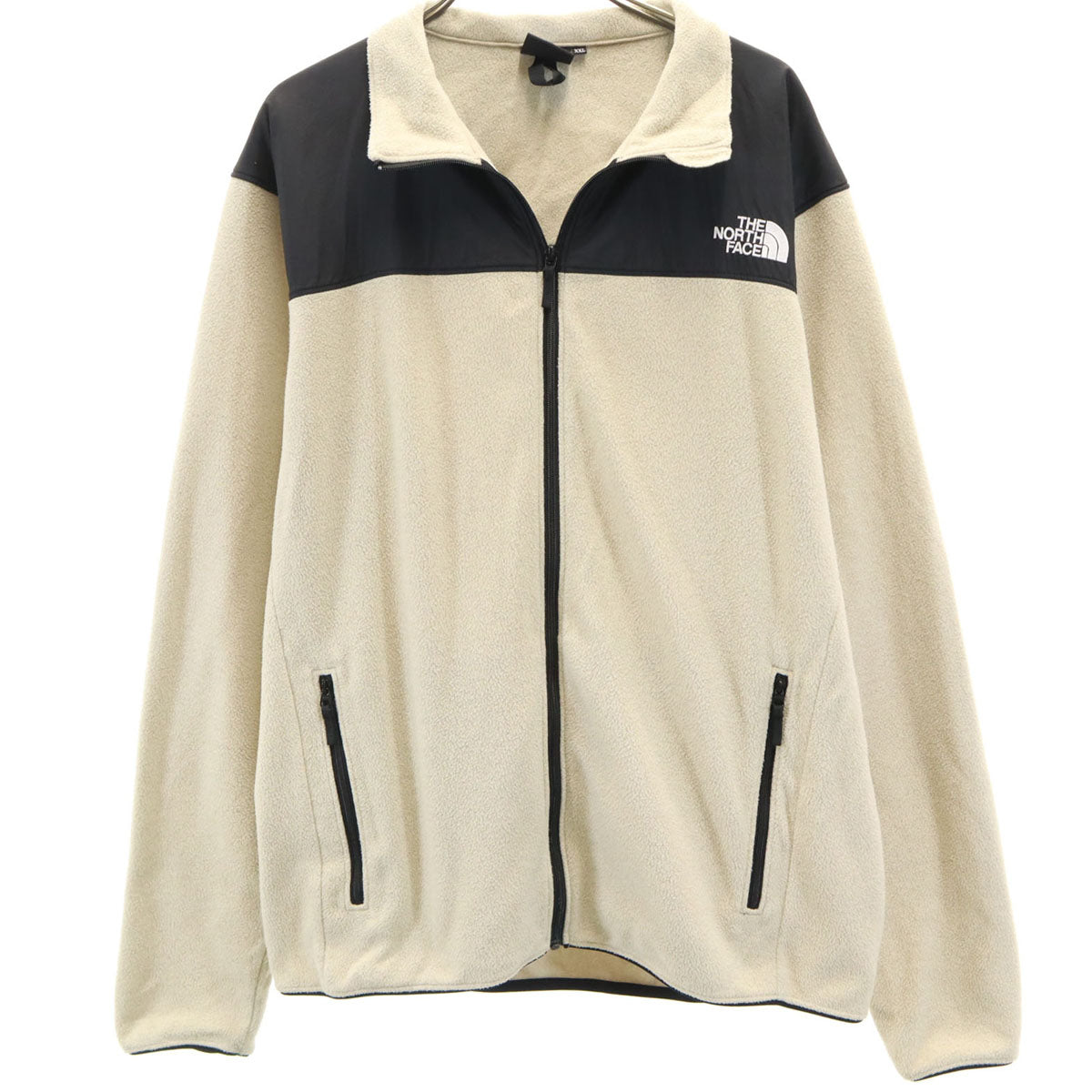美品 THE NORTH FACE ノースフェイス マウンテンバーサ マイクロ フリースジャケット XXL ベージュ系 アウトドア NL72304 メンズ