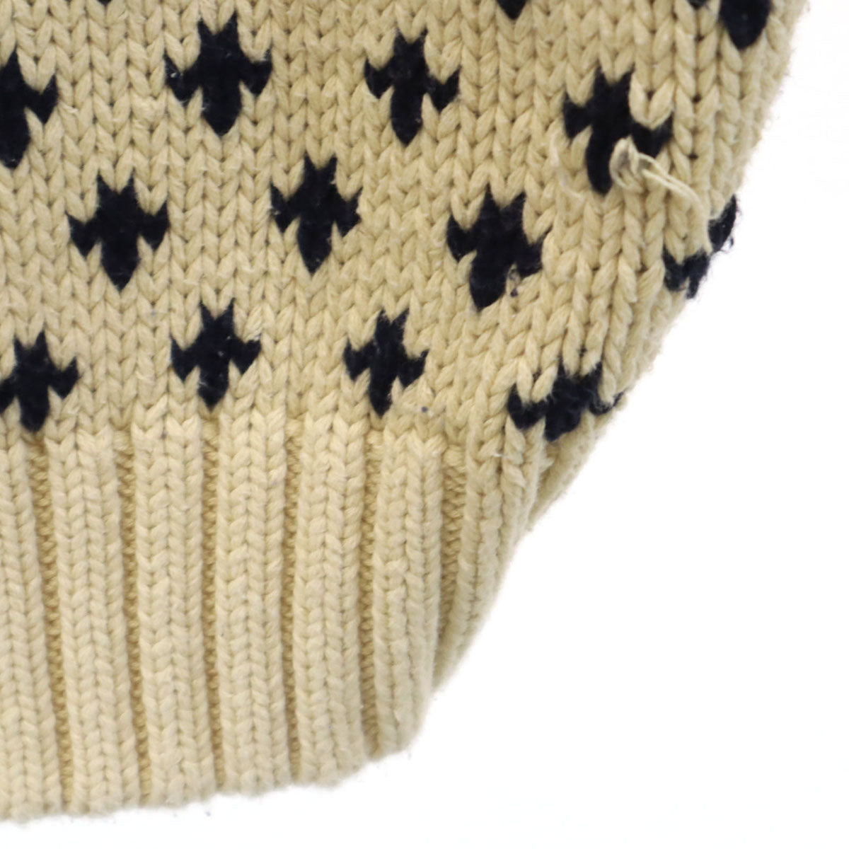 TOMMY HILFIGER トミーヒルフィガー 90s オールド 総柄 長袖 セーター M ベージュ ニット レディース