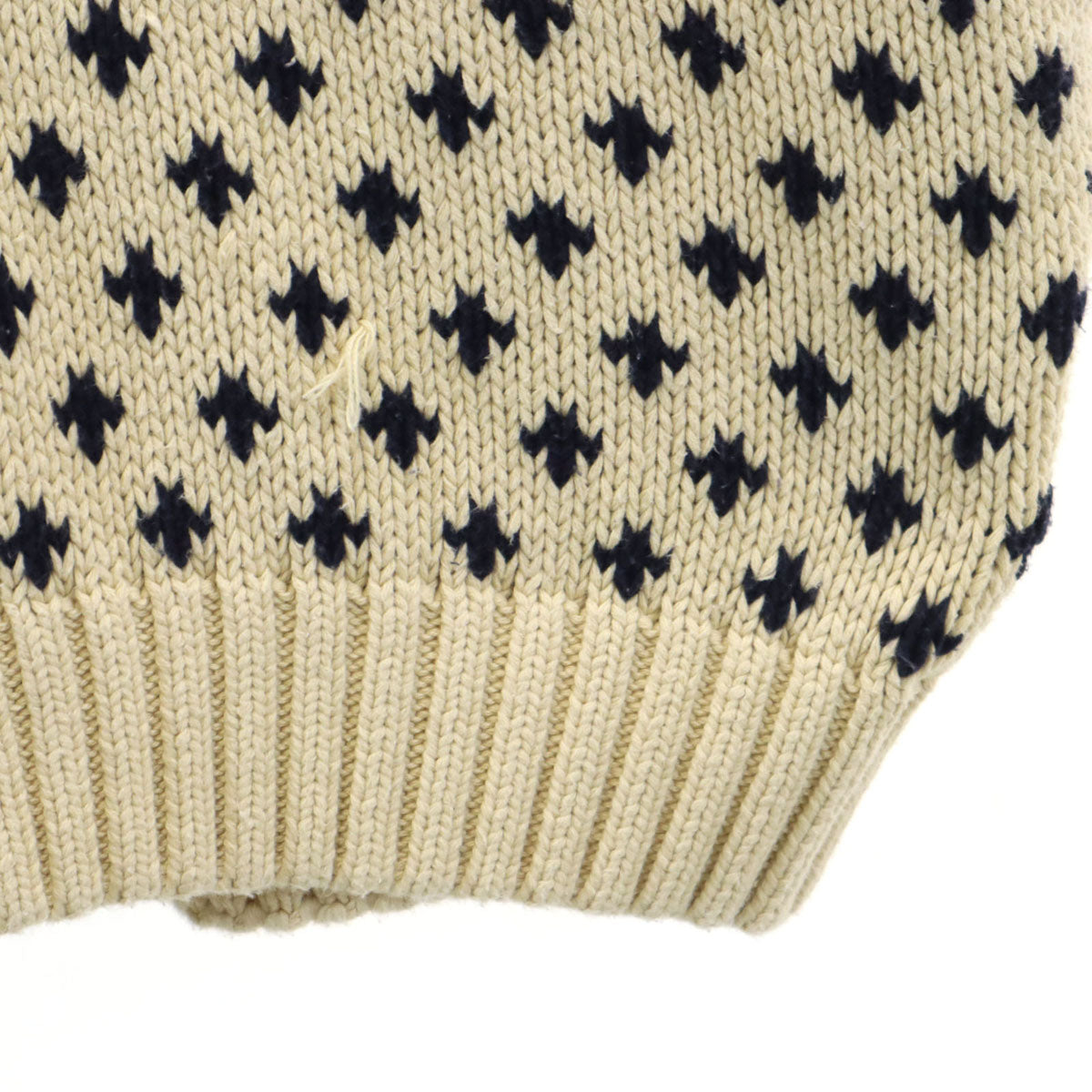 TOMMY HILFIGER トミーヒルフィガー 90s オールド 総柄 長袖 セーター M ベージュ ニット レディース