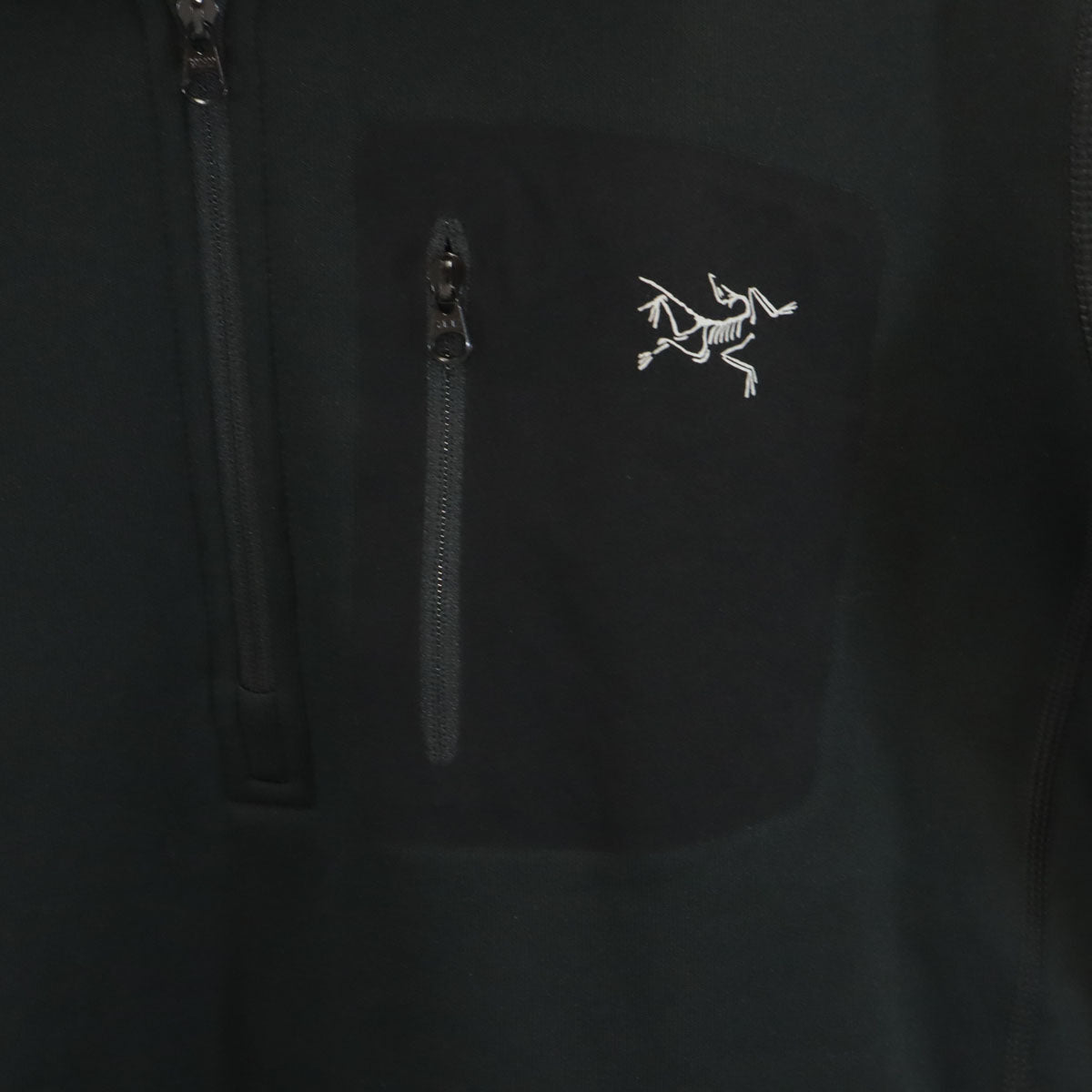 美品 ARC'TERYX アークテリクス 長袖 ハーフジップ ウェア S ブラック HO AR ZIP NECK アウトドア トップス 裏フリース メンズ