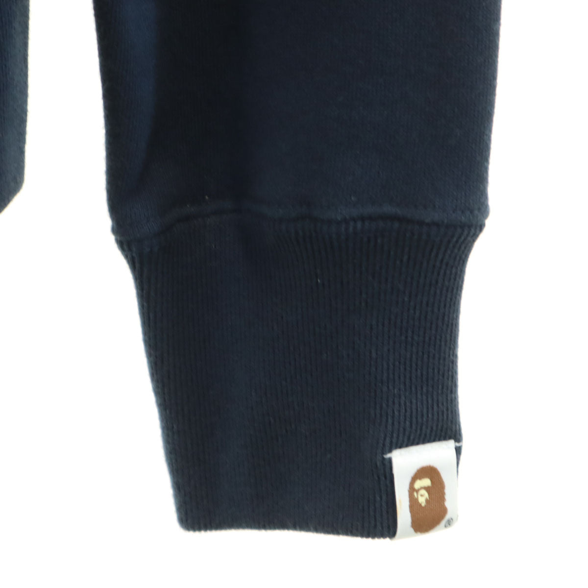 A BATHING APE アベイシングエイプ 長袖 スウェット ジップパーカー S ネイビー 裏起毛 メンズ