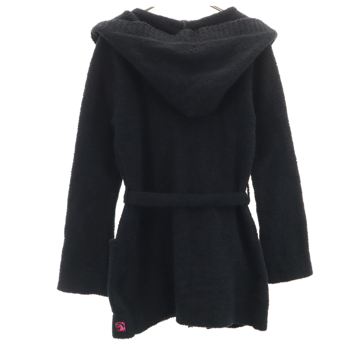 kashwere カシウエア 長袖 フーデッド カーディガン M ブラック ルームウェア レディース