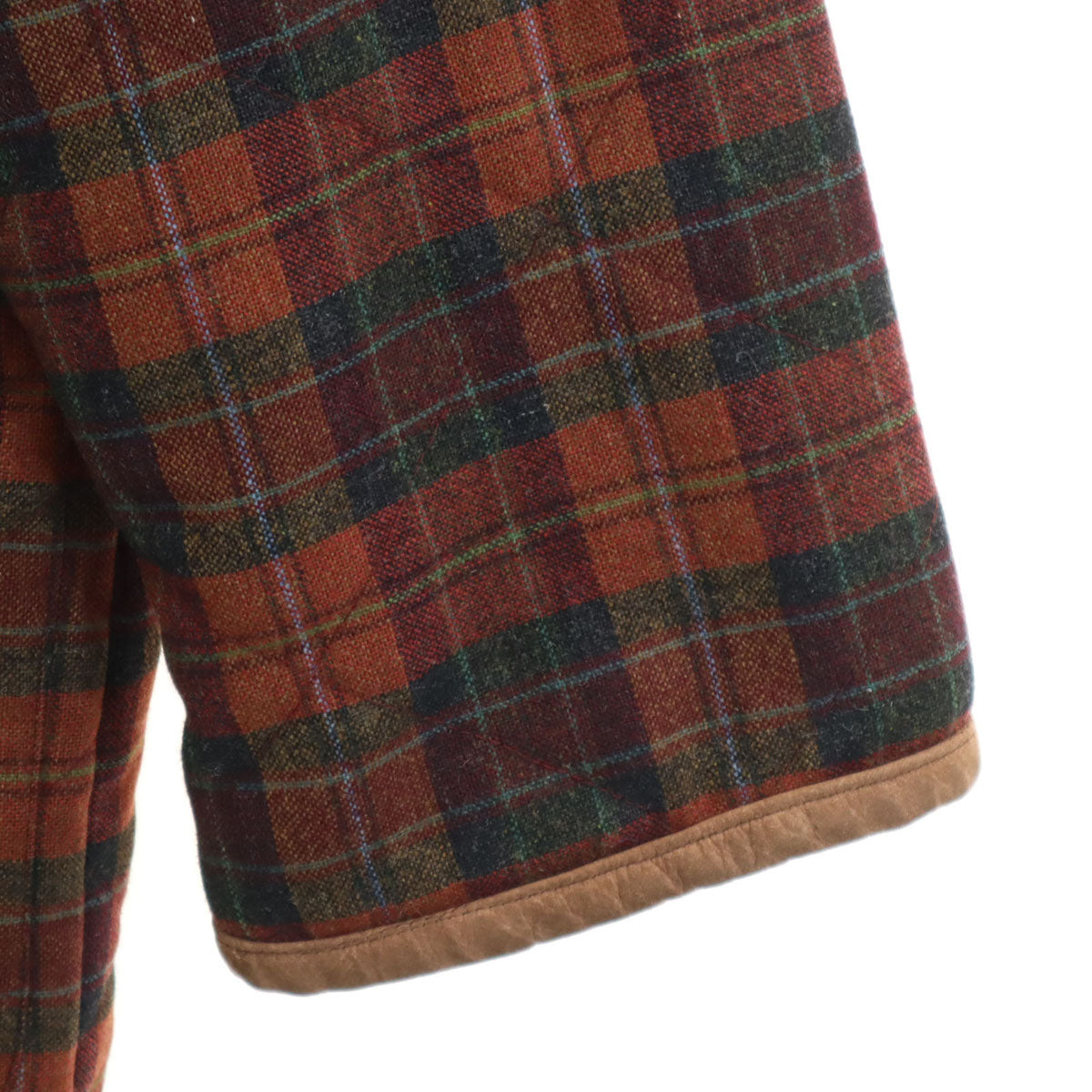 LAUREN RALPH LAUREN ローレンラルフローレン チェック柄 キルティングコート S ブラウン レディース