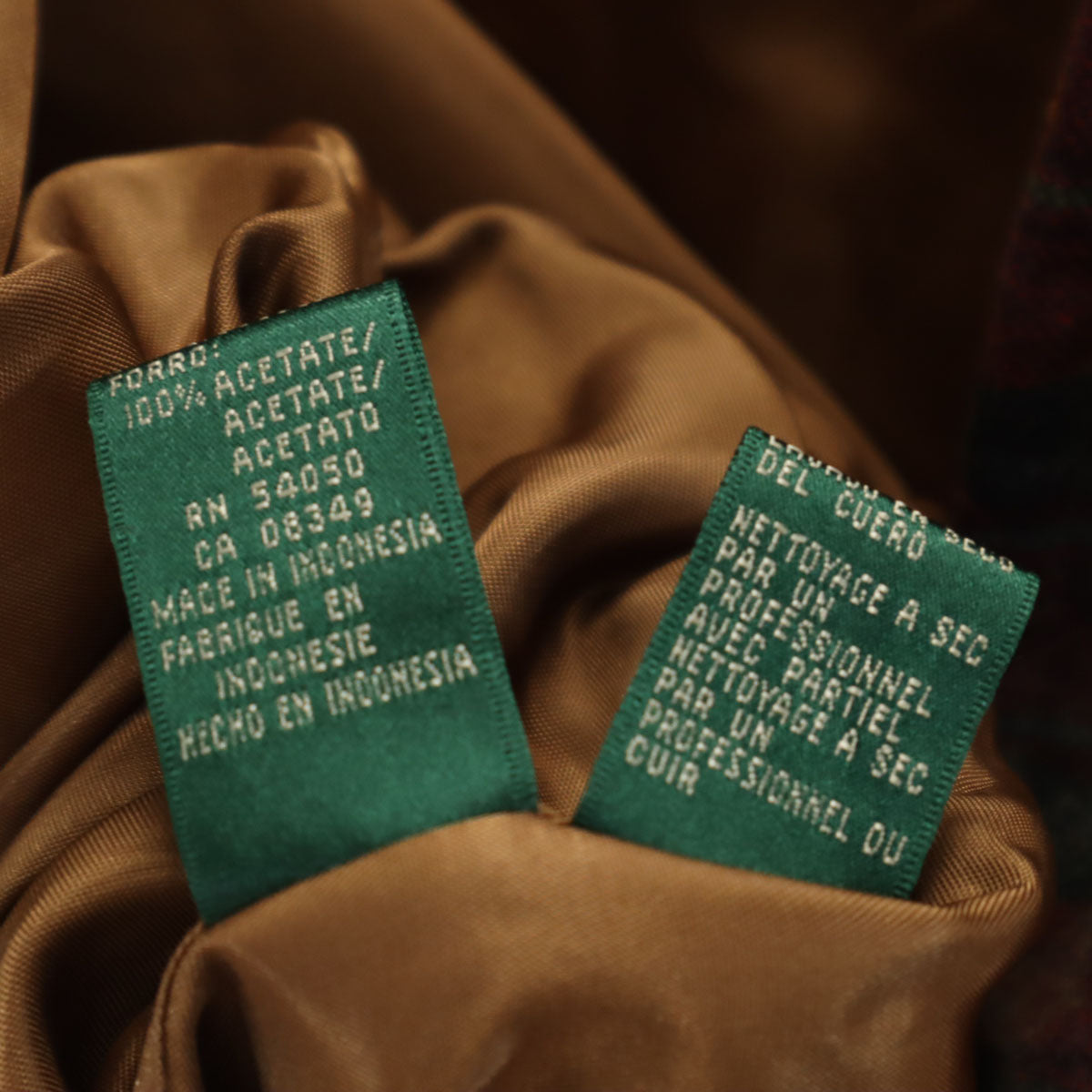 LAUREN RALPH LAUREN ローレンラルフローレン チェック柄 キルティングコート S ブラウン レディース