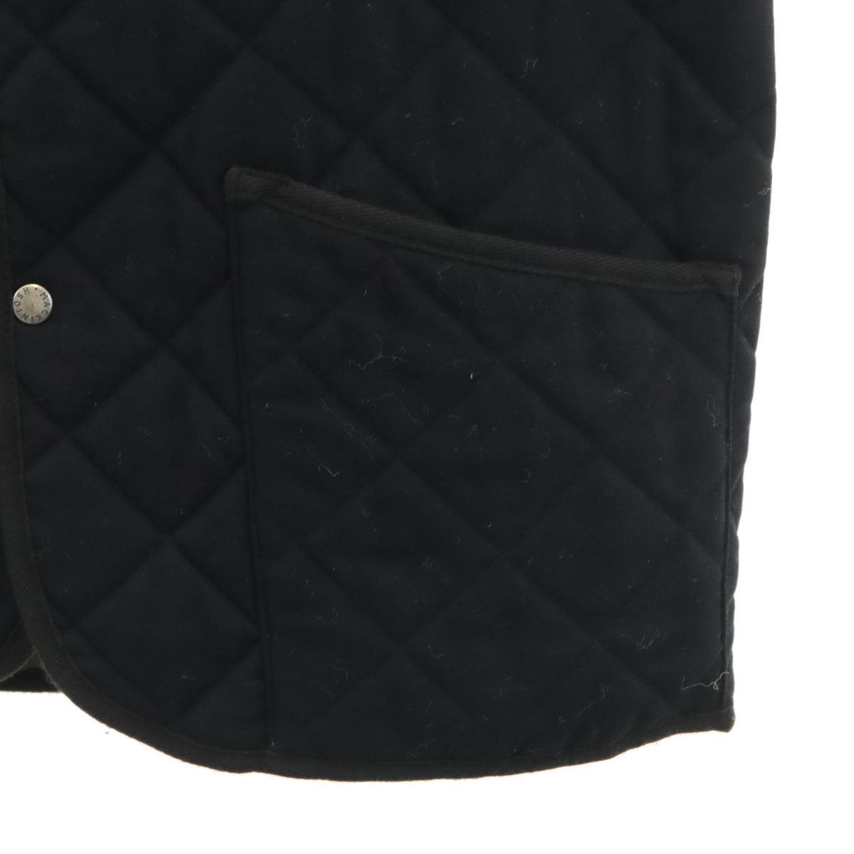 Mackintosh マッキントッシュ SHIPS シップス別注 キルティングジャケット XL ブラック 襟コーデュロイ メンズ