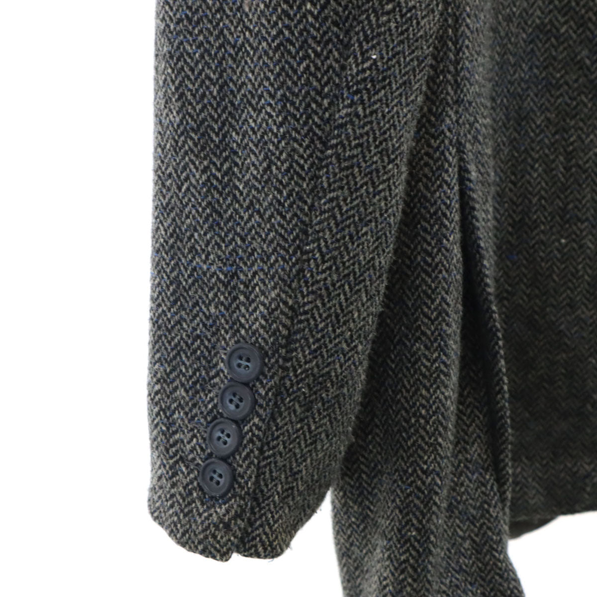 Christian Dior クリスチャンディオール 90s ウール オールド ヘリンボーン柄 テーラードジャケット BE-5 グレー メンズ