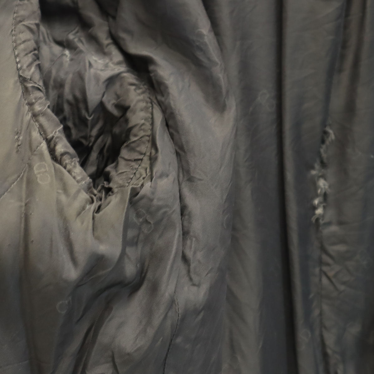 Christian Dior クリスチャンディオール 90s ウール オールド ヘリンボーン柄 テーラードジャケット BE-5 グレー メンズ