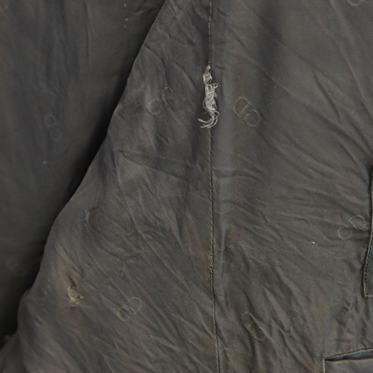 Christian Dior クリスチャンディオール 90s ウール オールド ヘリンボーン柄 テーラードジャケット BE-5 グレー メンズ