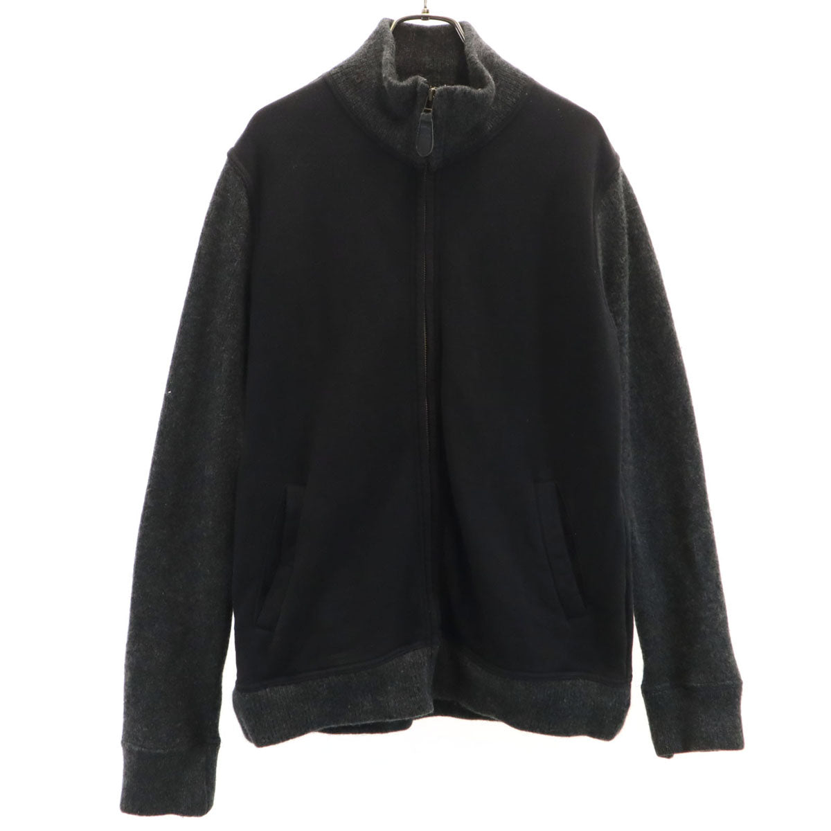 GAIJIN MADE ガイジンメイド ニット切替 ジャケット S グレー 裏起毛 メンズ