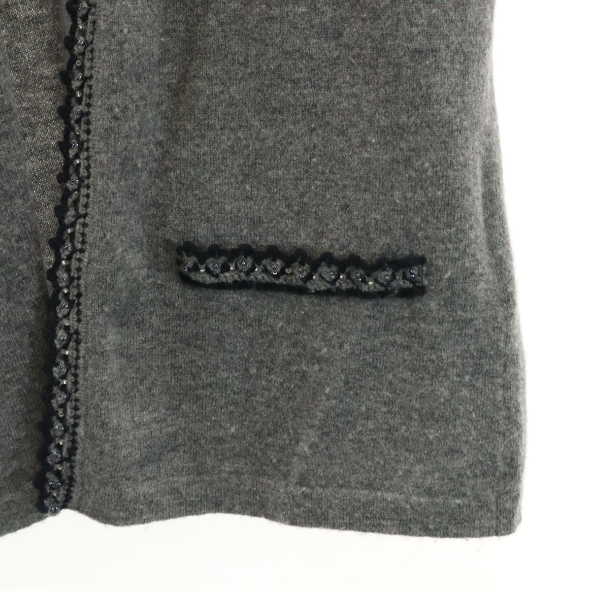 Leilian レリアン カシミヤ100% 長袖 ニットカーディガン 11 グレー レディース