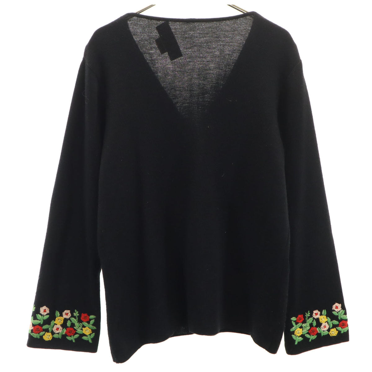 MARIELLA BURANI マリエラブラーニ イタリア製 長袖 ニットカーディガン USA14 ブラック レディース