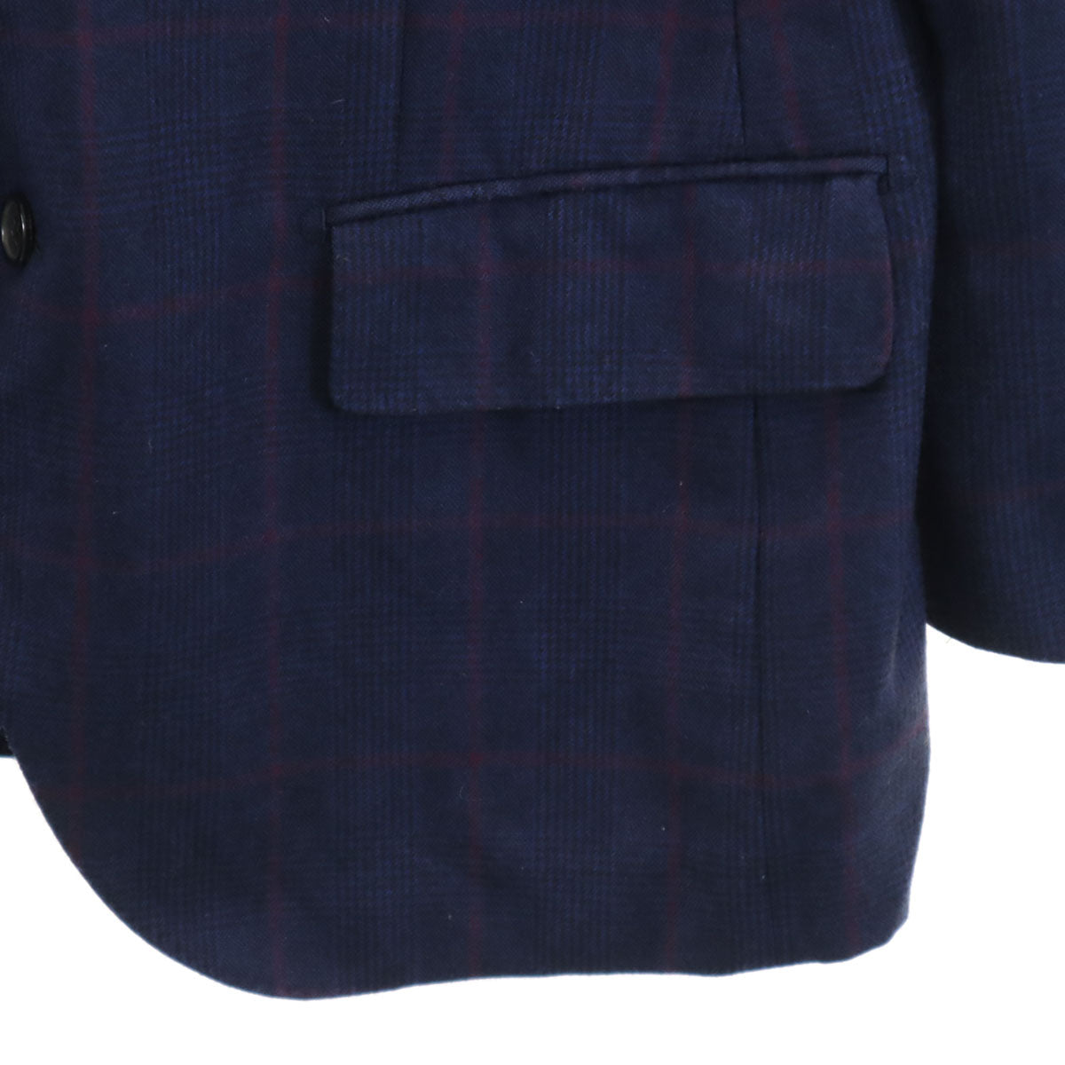 BLION ブリオン チェック柄 テーラードジャケット ネイビー メンズ