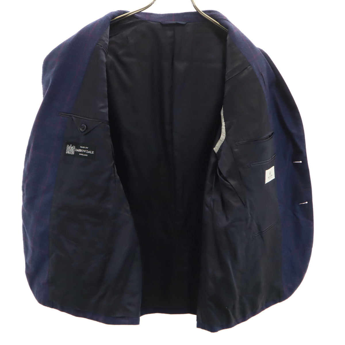 BLION ブリオン チェック柄 テーラードジャケット ネイビー メンズ