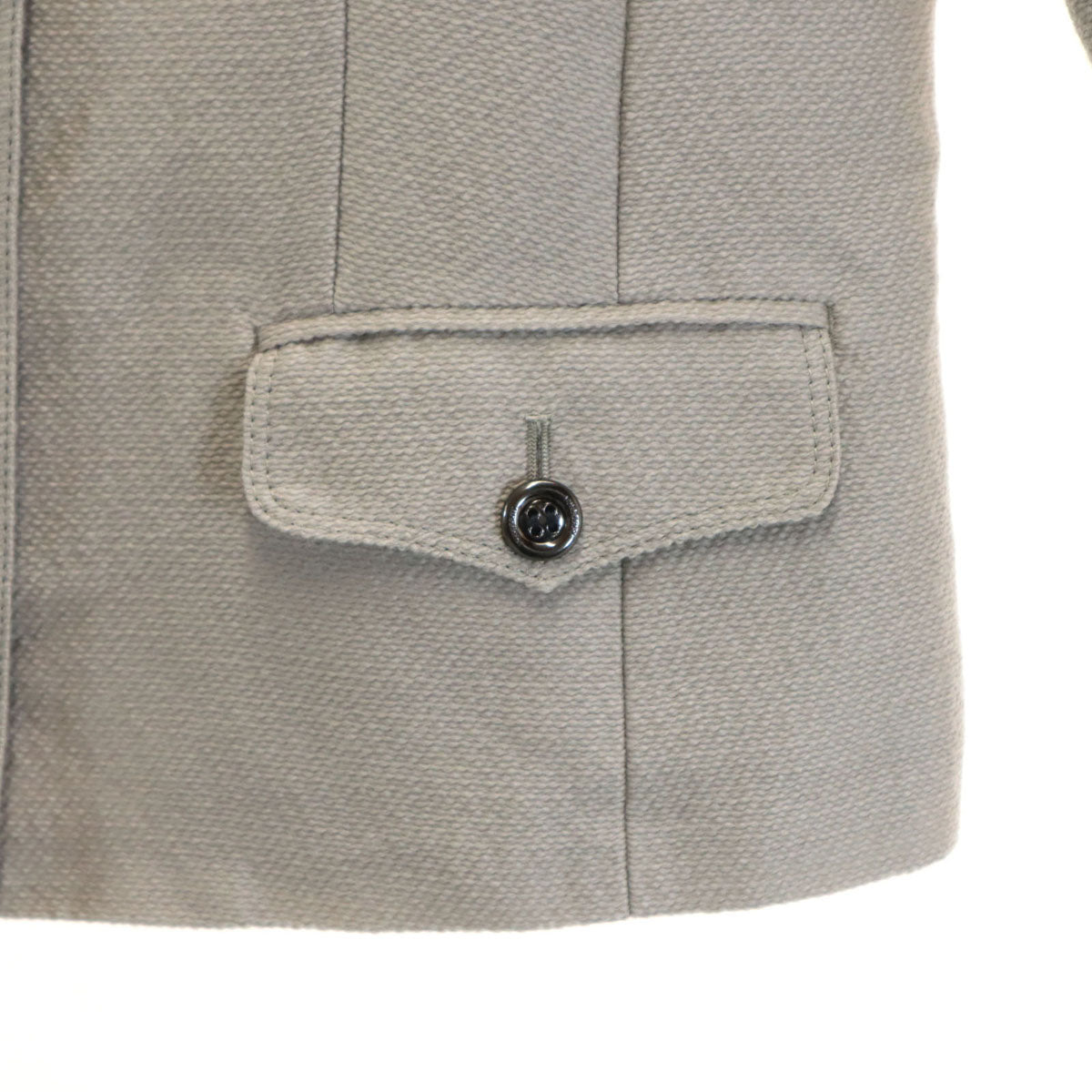 BURBERRY LONDON バーバリーロンドン 日本製 ノーカラージャケット 上下 セットアップ 38 グレー 三陽商会 レディース