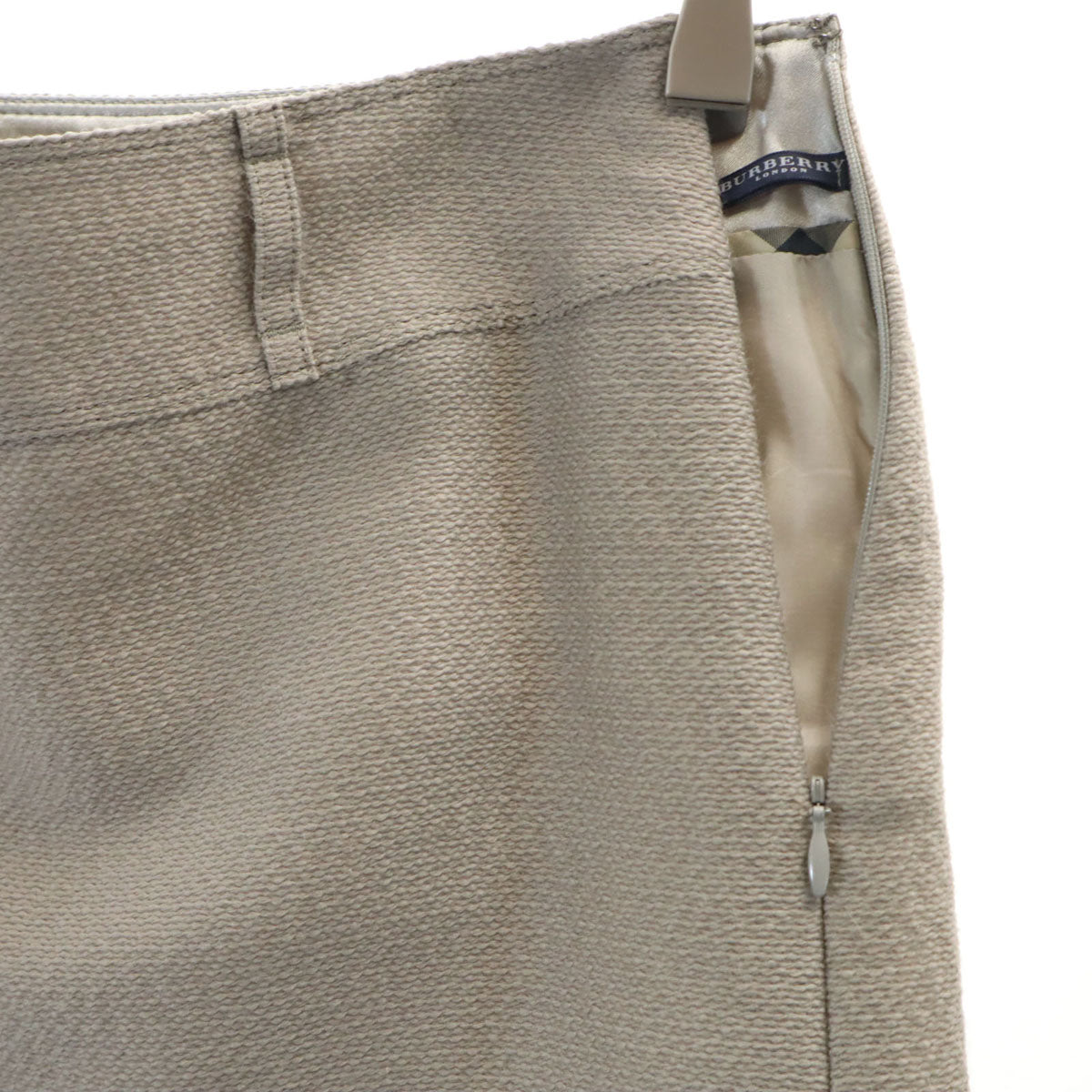 BURBERRY LONDON バーバリーロンドン 日本製 ノーカラージャケット 上下 セットアップ 38 グレー 三陽商会 レディース