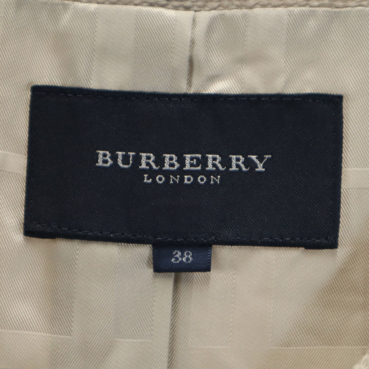 BURBERRY LONDON バーバリーロンドン 日本製 ノーカラージャケット 上下 セットアップ 38 グレー 三陽商会 レディース