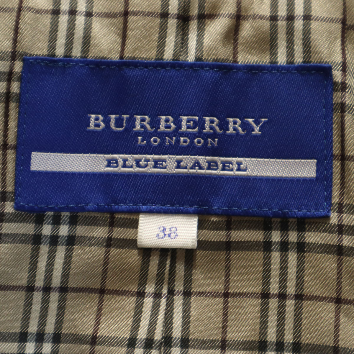 美品 BURBERRY LONDON BLUE LABEL バーバリー ロンドン ブルーレーベル ジャケット 上下 セットアップ 38 ネイビー 三陽商会 レディース