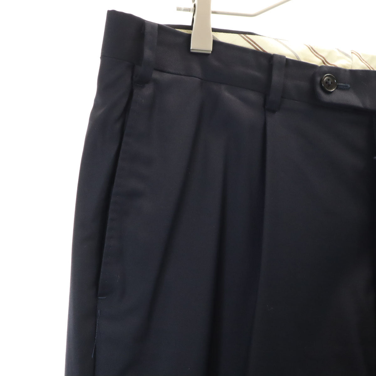 TROJAN トロージャン 日本製 ロロピアーナ生地 スーツ 上下 セットアップ AB5 ネイビー オールシーズン メンズ