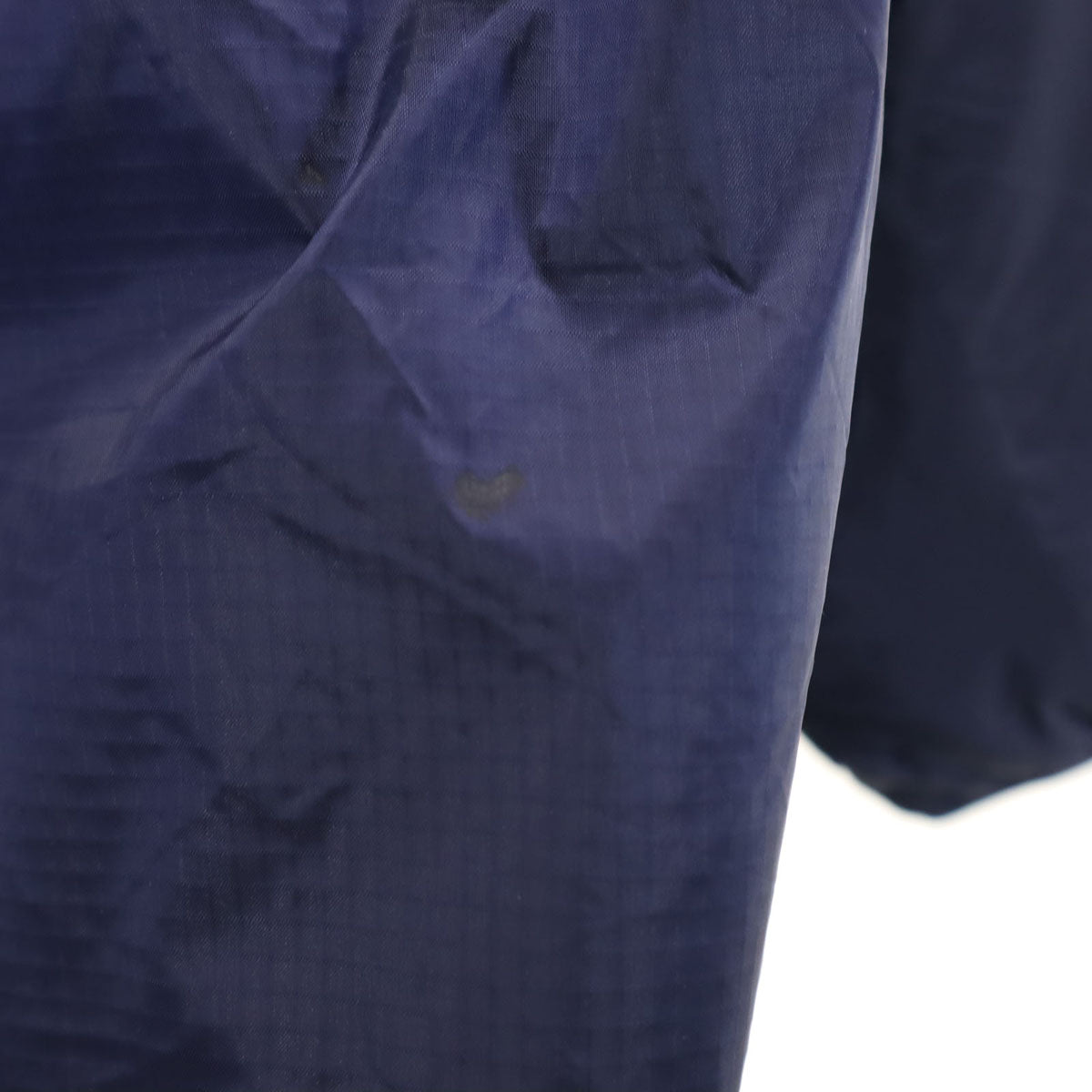 nano universe ナノユニバース リップストップ ノーカラー 中綿ジャケット M ネイビー メンズ