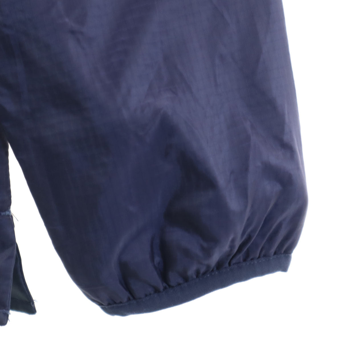 nano universe ナノユニバース リップストップ ノーカラー 中綿ジャケット M ネイビー メンズ