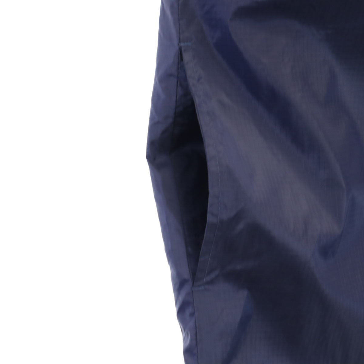 nano universe ナノユニバース リップストップ ノーカラー 中綿ジャケット M ネイビー メンズ