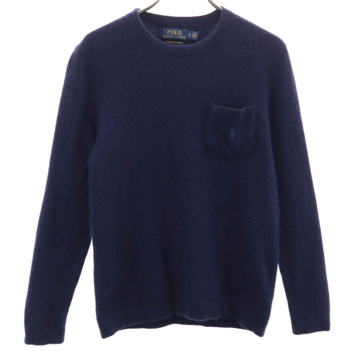 POLO RALPH LAUREN ポロラルフローレン カシミヤ100% 長袖 セーター XS ネイビー ニット レディース