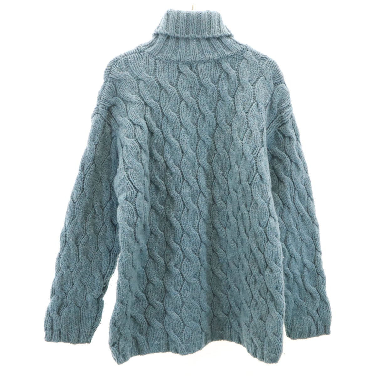 L.L.Bean エルエルビーン 90s オールド 3D 長袖 タートルネック セーター S ブルー系 ニット アウトドア レディース